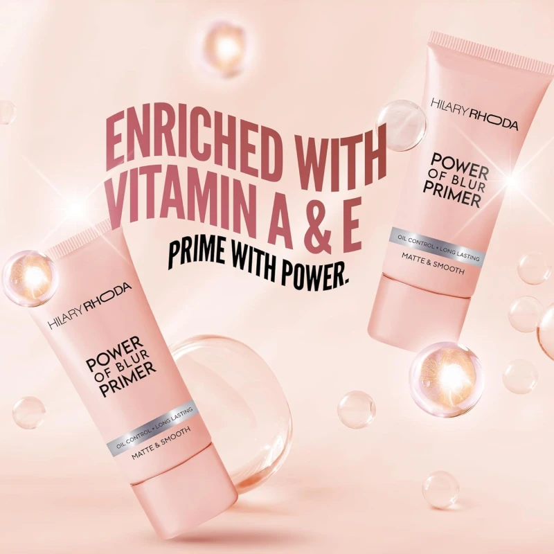 HR Power of Blur Primer for face | Primer | Makeup Primer | HR Primer | Silicone-Based & Pore Filling | Matte Finish, Oil Control, Waterproof & Vitamin Enriched | 30ml | HR P07 Primer - Thumbnail 5